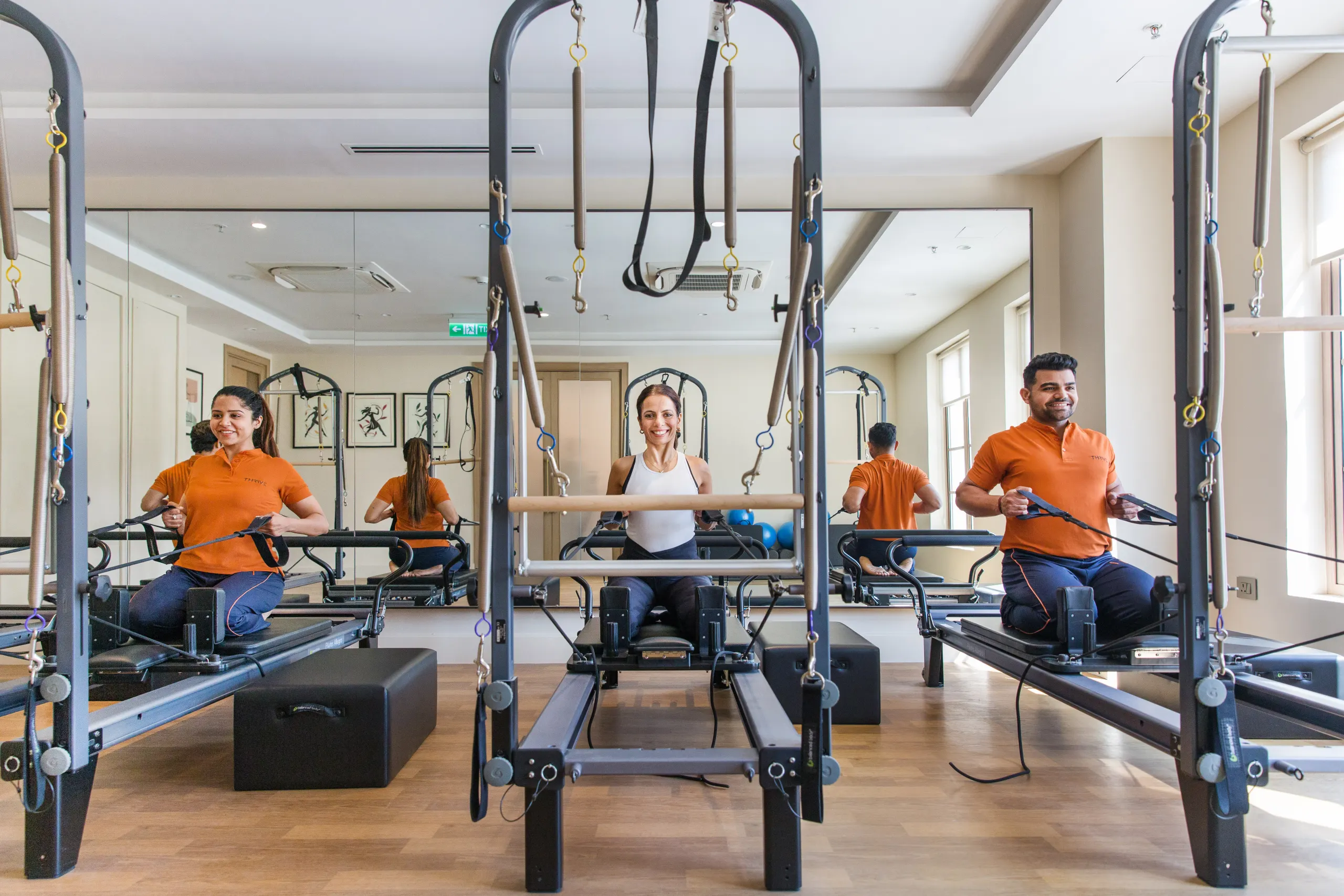 Pilates reformer training at DLF THRIVE Club 4